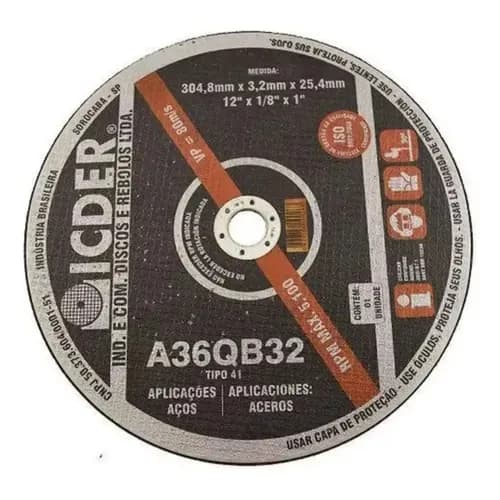 Disco de corte 10" (254 mm)