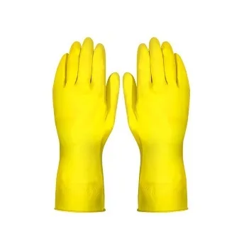 Luva de látex amarela flocada LTX 700, tamanho 10